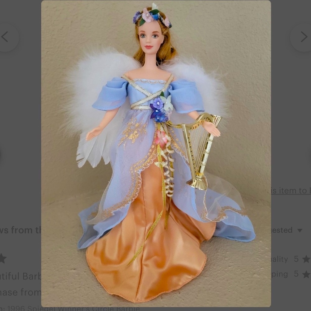 1997 Music Harpist Angel Barbie